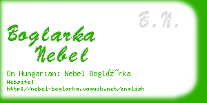 boglarka nebel business card
